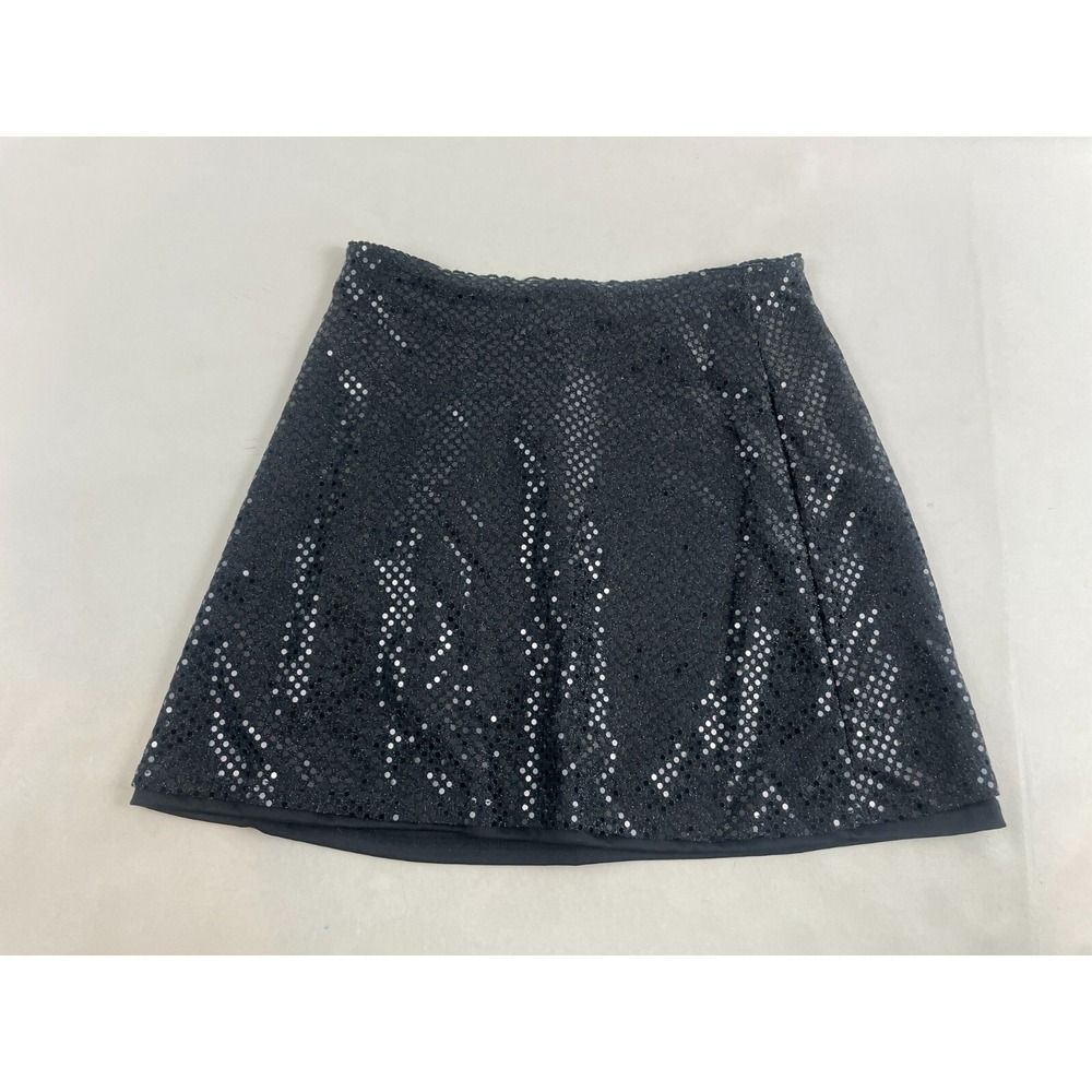 Morbid Threads Skirt Women's Size Medium Sequin Mini Lined Gothic A-line